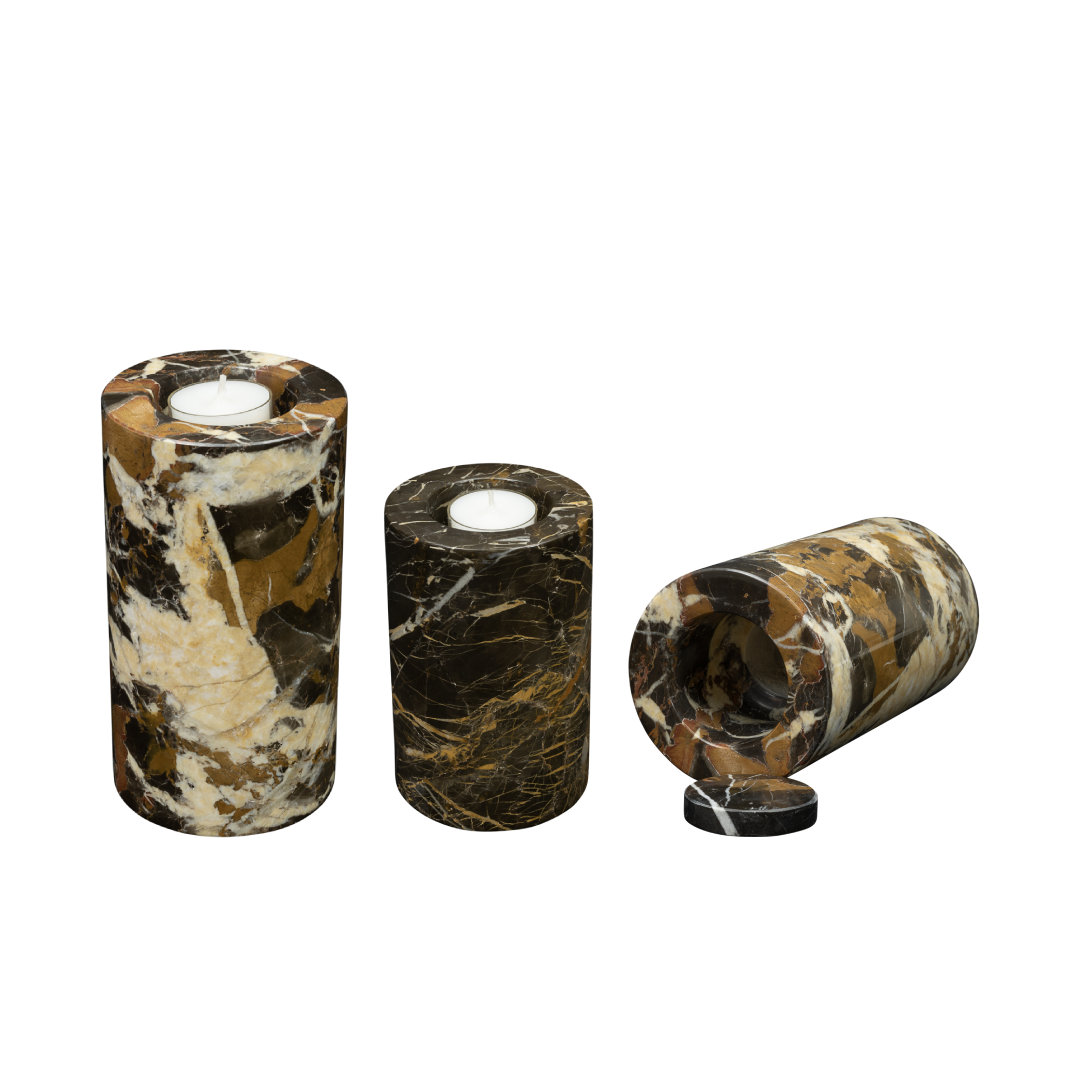 Large King Gold Memorial Tea Light Candle Holder