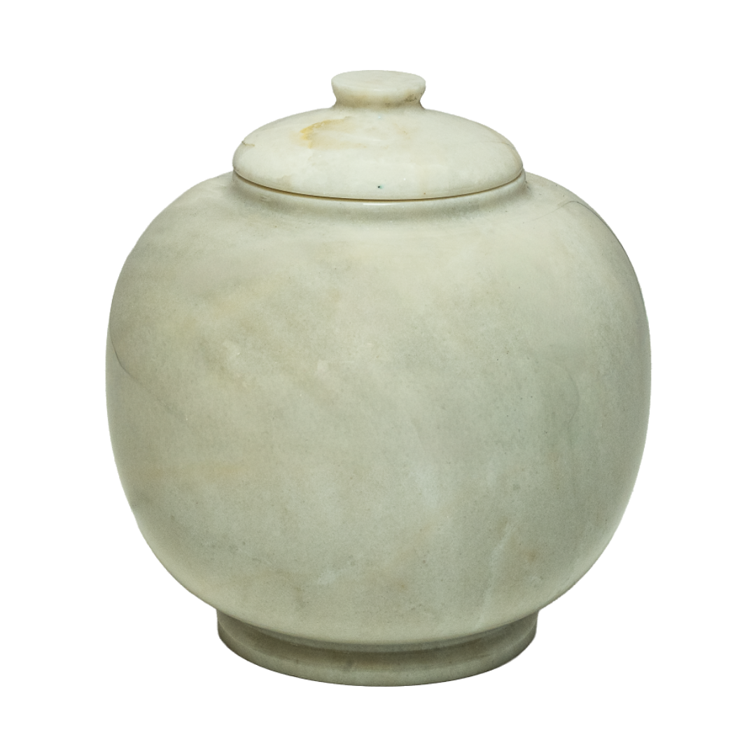Dome Antique White Pet Urn