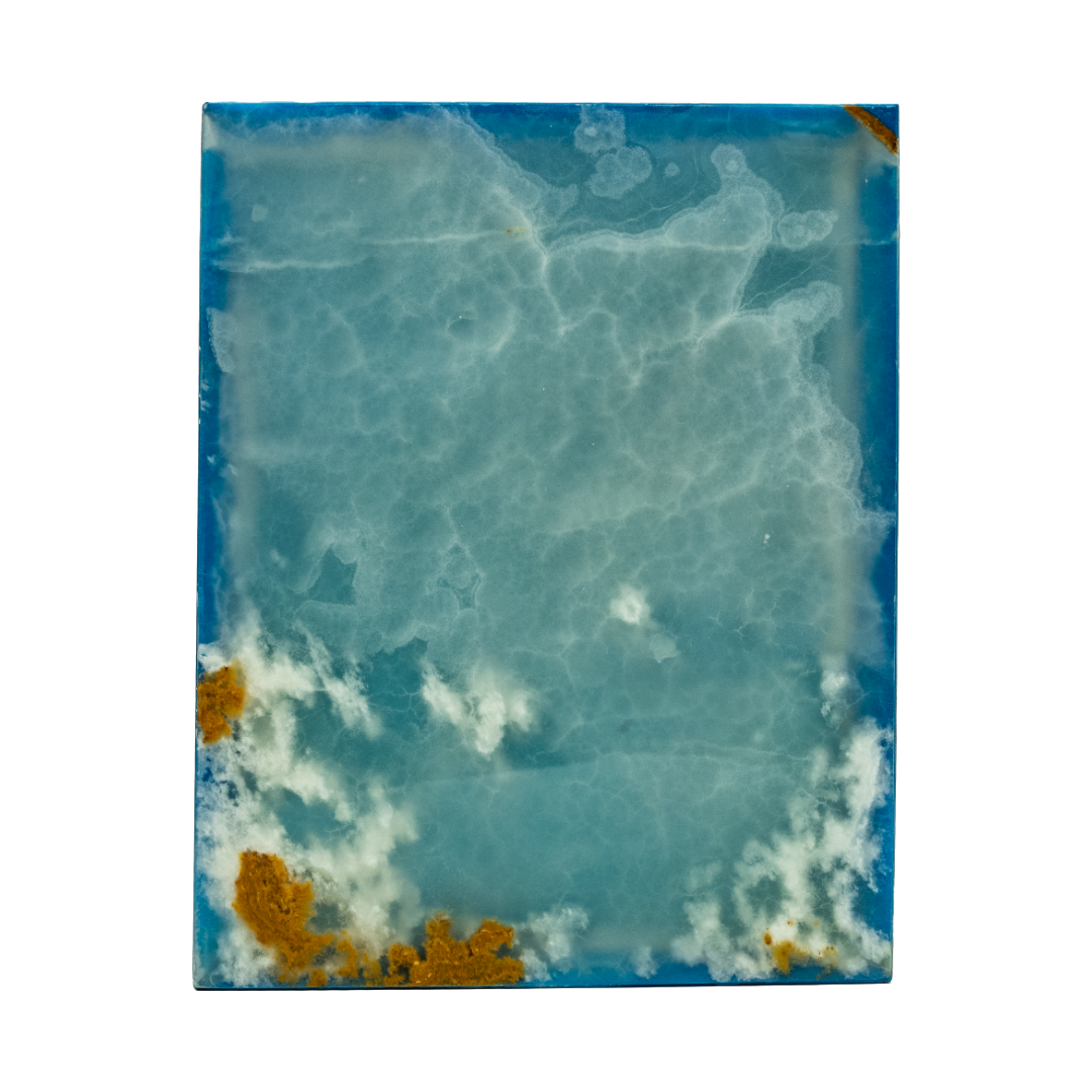 Eternity Onyx Aquamarine Rectangle Urn