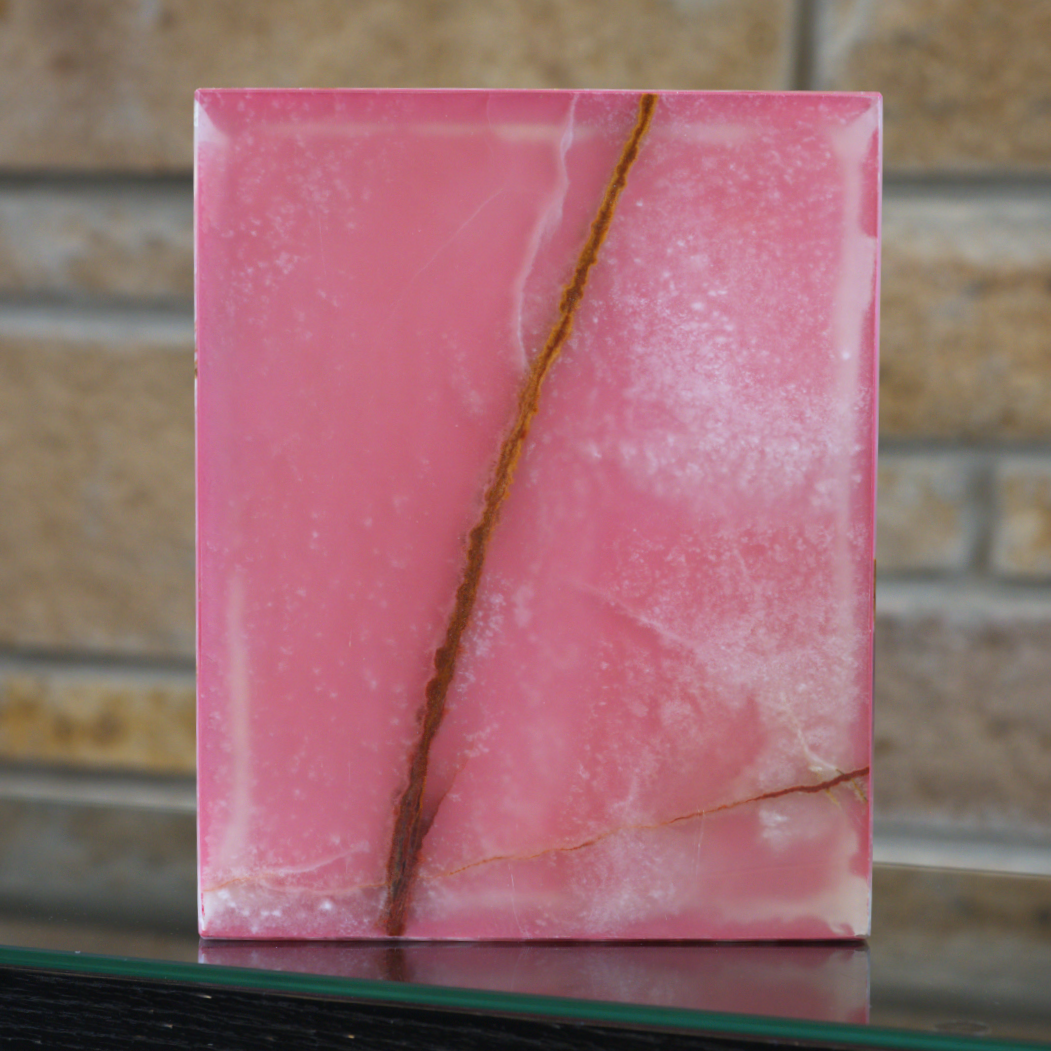 Eternity Onyx Pink Pearl Rectangle Urn