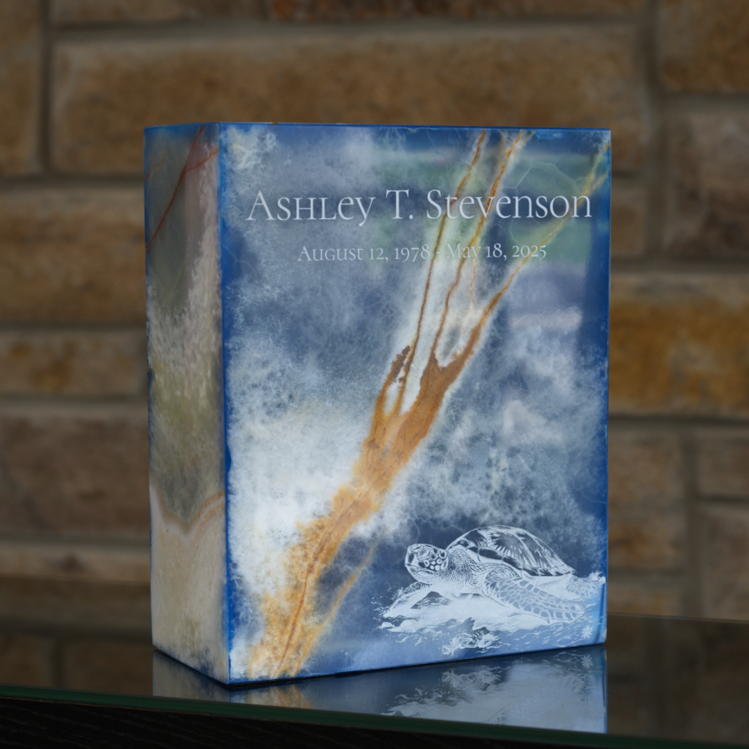 Eternity Onyx Sapphire Rectangle Urn