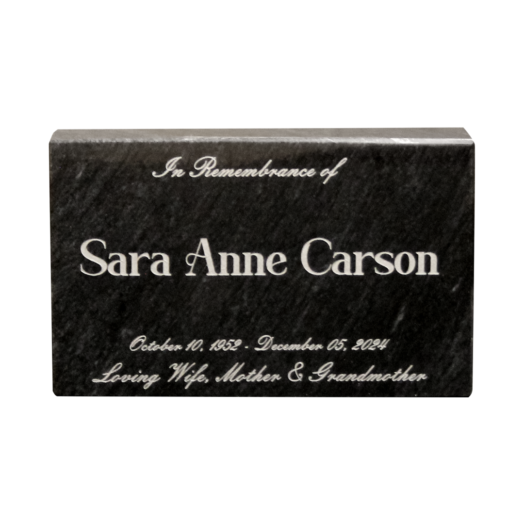 Niche Name Plaque Ebony