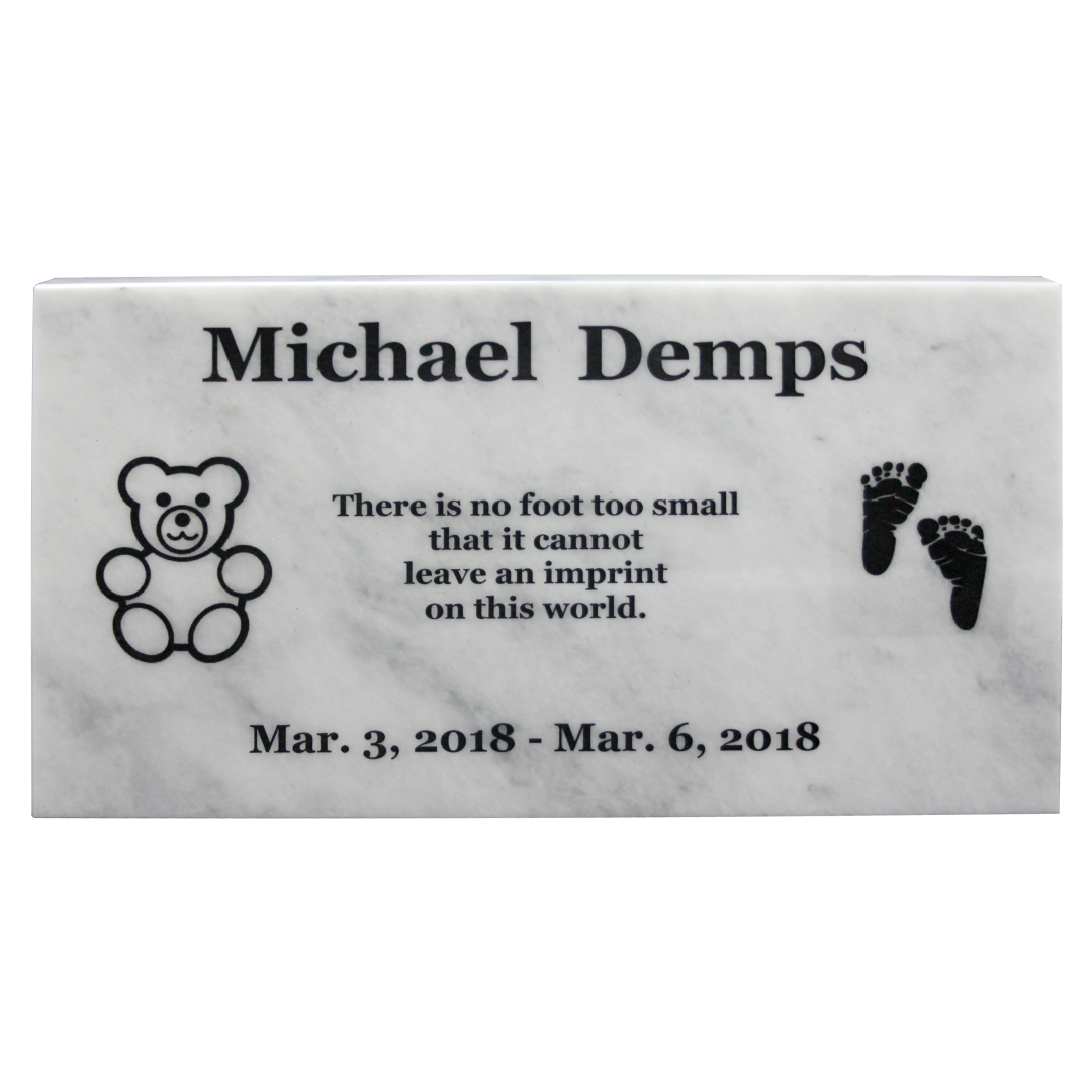 Temporary Grave Marker Antique White