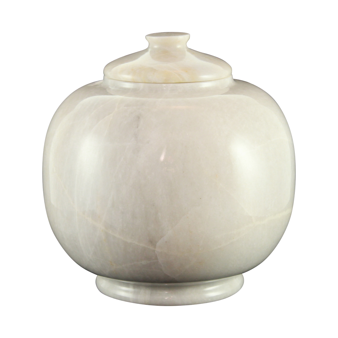 Dome Antique White Pet Urn