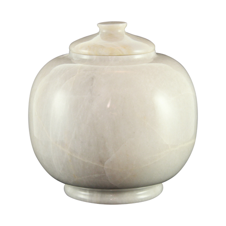 Dome Antique White Pet Urn