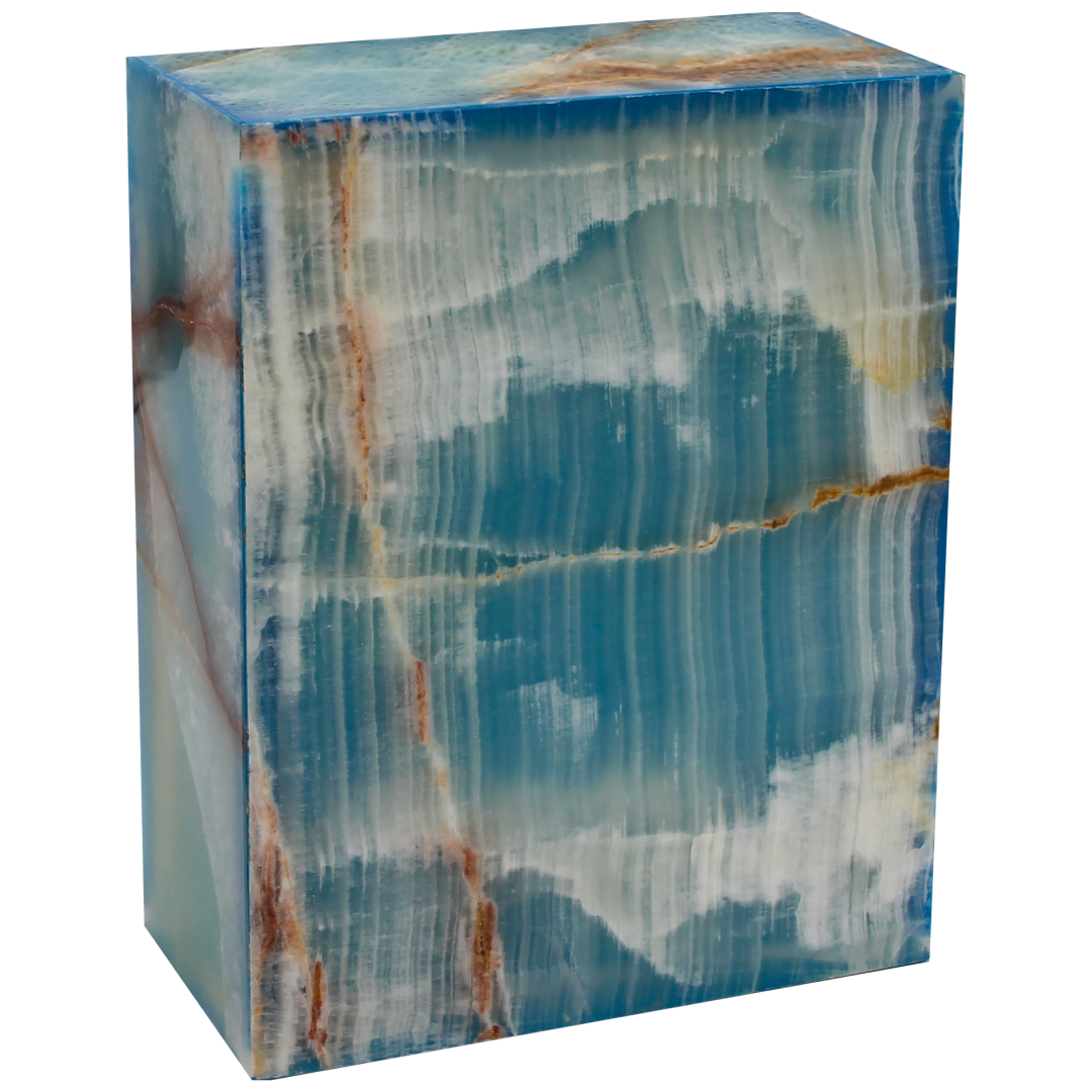 Eternity Onyx Aquamarine Rectangle Urn