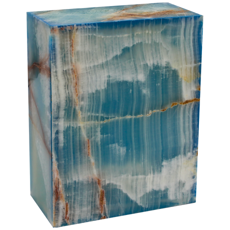 Eternity Onyx Aquamarine Rectangle Urn