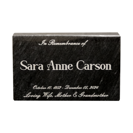 Niche Name Plaque Ebony
