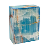 Eternity Onyx Aquamarine Rectangle Urn