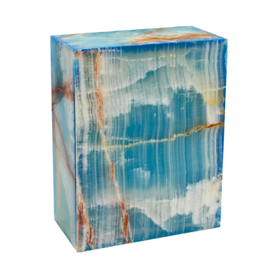Eternity Onyx Aquamarine Rectangle Urn