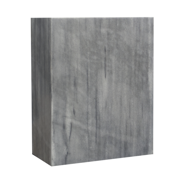 Eternity Cashmere Gray marble rectangle urn with soft gray stone, subtle natural veining, and elegant memorial design