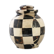 Triumph Cameo & King Gold mosaic marble cremation urn with handcrafted natural stone pattern and polished finish