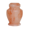 Carpel Himalayan Rock Salt keepsake urn with polished warm terracotta natural stone and white marbled veining
