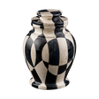 Serenity Nouveau keepsake urn handcrafted from Cameo and Ebony marble with modern cubist design and contrasting natural stone