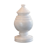 Princess Antique White marble memento urn crafted from white natural marble with soft gray veining in a compact memorial design