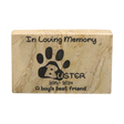 Personalized Cameo marble memorial name plaque with custom engraving and natural beige stone featuring subtle veining