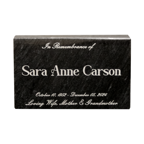 Niche Name Plaque Ebony