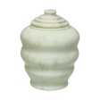Antique White marble pet urn with polished warm ivory natural stone and subtle veining for a lasting memorial tribute