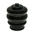 Ebony marble pet urn with polished black natural stone featuring bold white and light gray veining for pet ashes