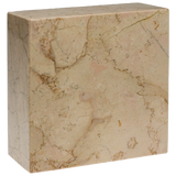 Sand Rectangle Cameo marble cremation urn with polished beige natural stone, subtle veining, and rectangular design
