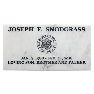 Temporary Grave Marker Antique White