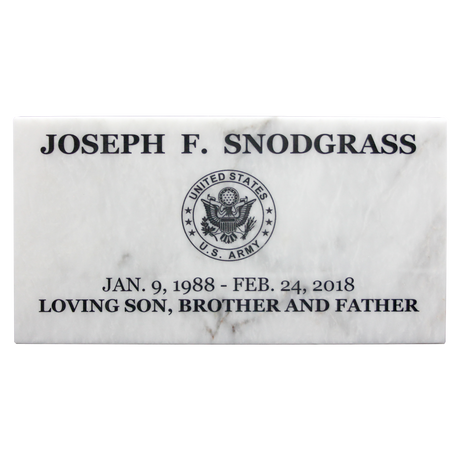 Temporary Grave Marker Antique White