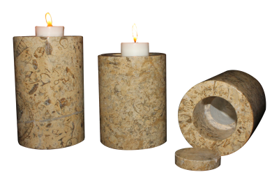 Fossil Stone Tea Light Urn Large
