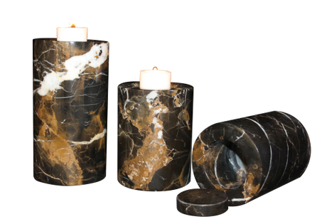 Large King Gold Memorial Tea Light Candle Holder