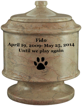 Lasting Tribute Cameo Pet Urn