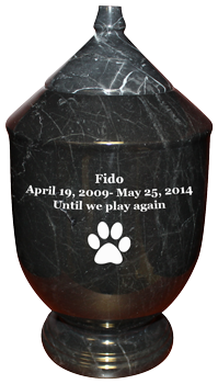 Petra Ebony Pet Urn